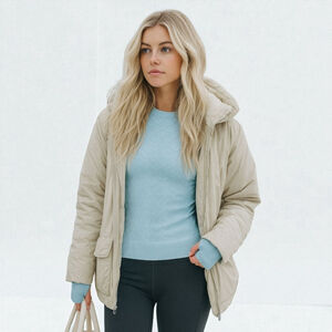 Lululemon Restless Pullover – Seamless Winter Blue Run Top Sz 4 Cable Knit Look